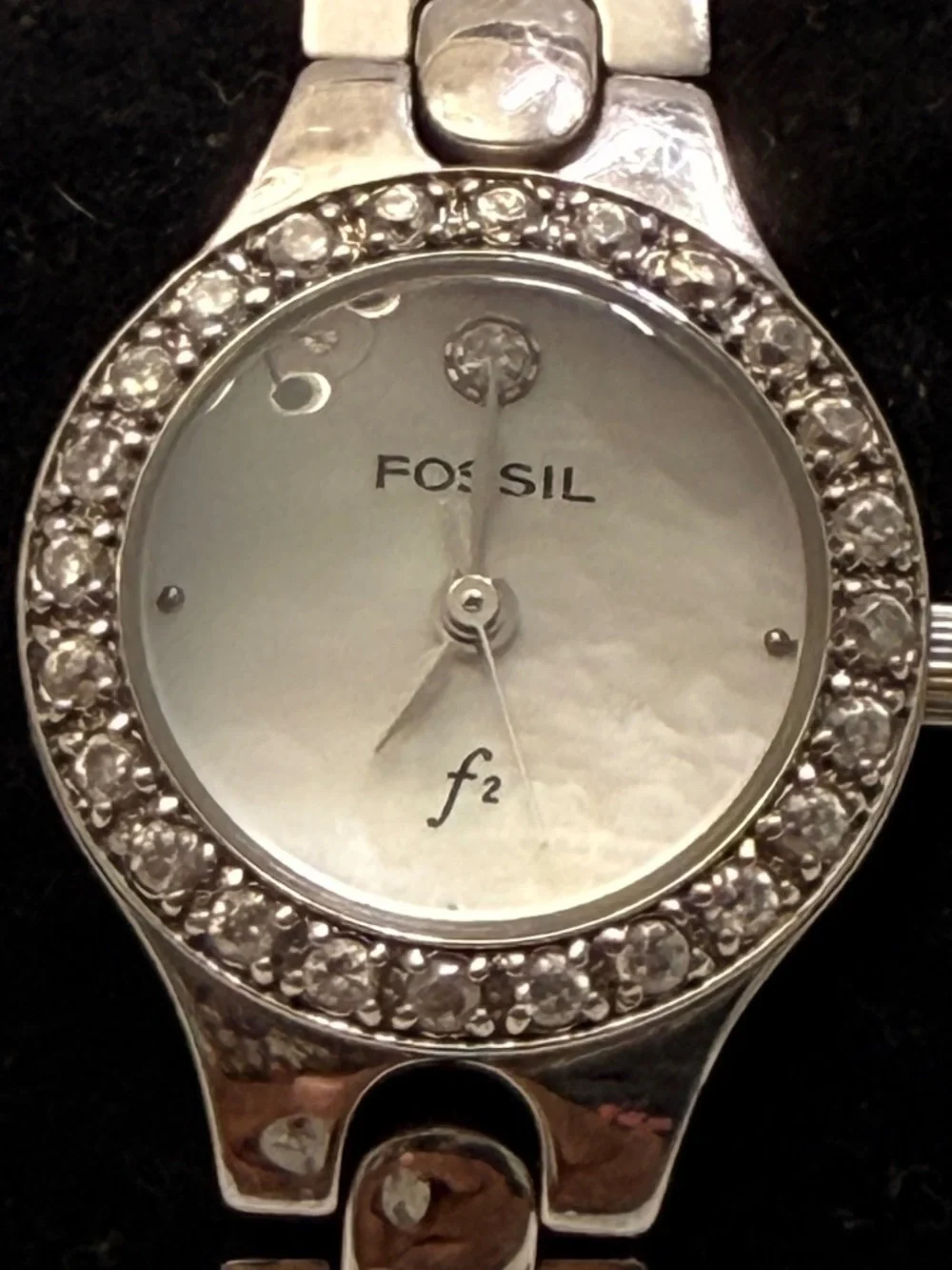 Fossil Silver Stainless Steel Metal Link Wrist Watch #9